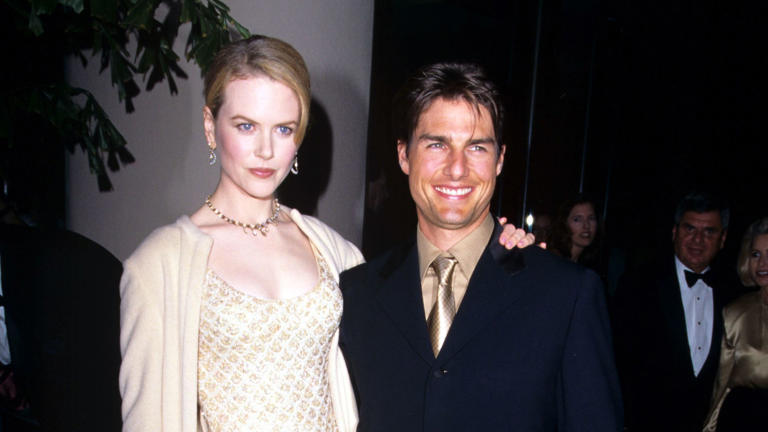 Nicole Kidman and Tom Cruise during 11th Annual American Cinematheque Moving Picture Ball Honoring Tom Cruise at Beverly Hilton Hotel in Beverly Hills, California, United States. (Photo by S. Granitz/WireImage)