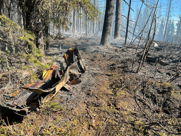 Douglas C-54 plane crashes near river in Fairbanks, Alaska