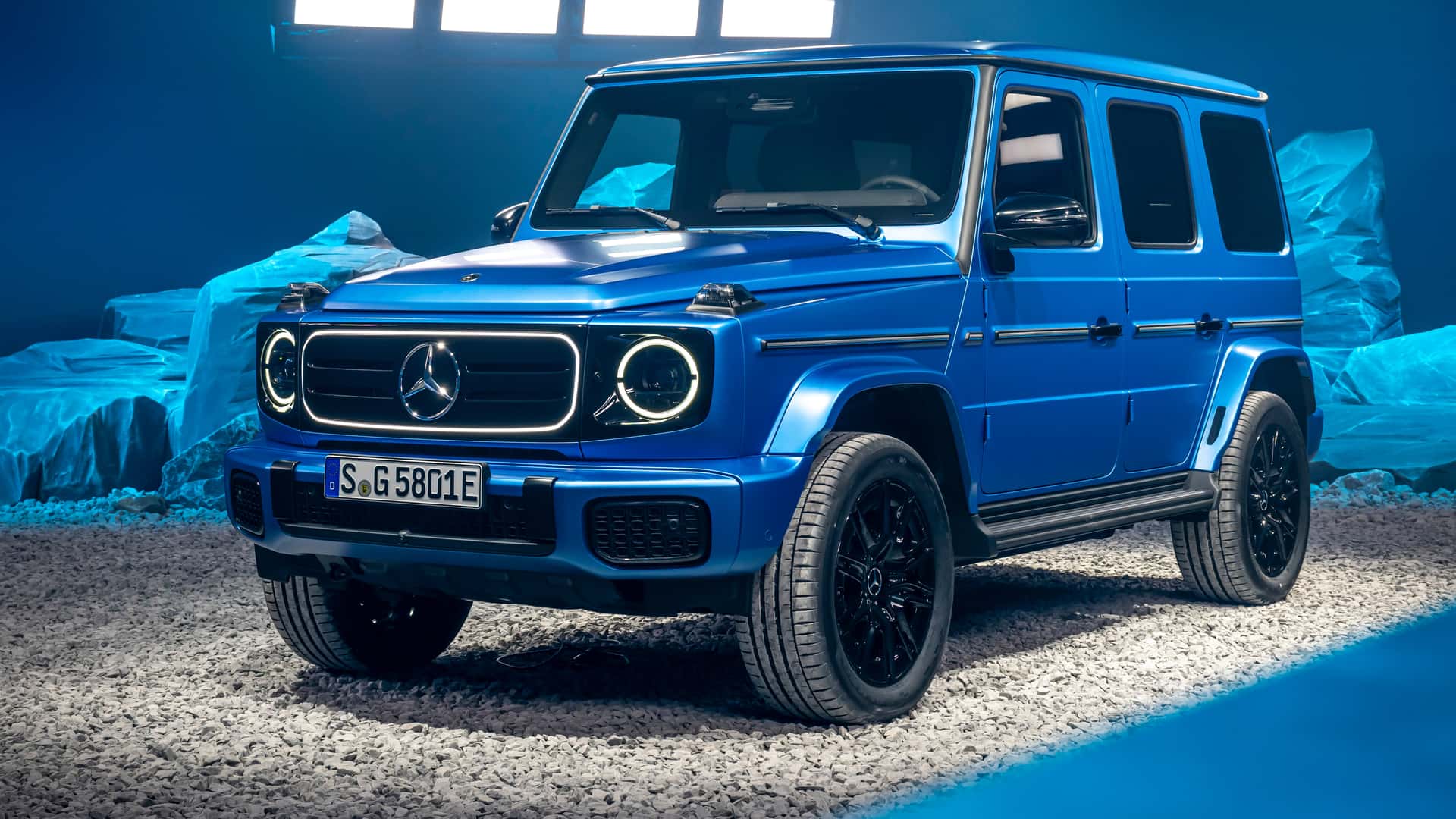 the mercedes g-class electric weighs 6,801 pounds