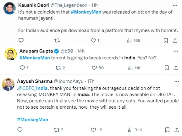 pirated copies of 'monkey man' circulate on internet amid india release uncertainty