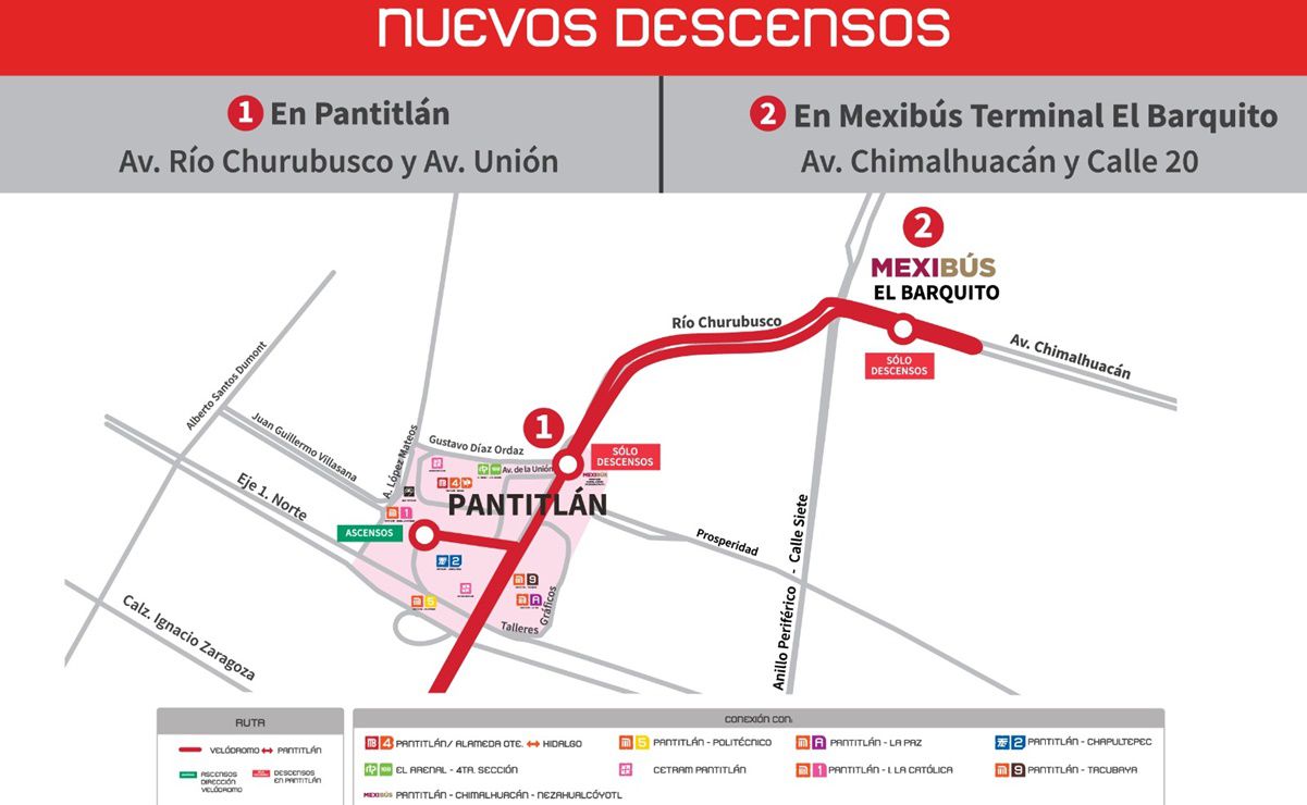 metrobús anuncia cambios en su servicio de pantitlán-velódromo por obras en la línea 9 del metro