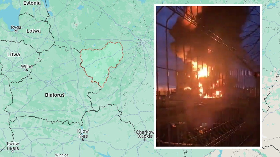 rosjanie nad ranem usłyszeli pięć eksplozji. gigantyczny pożar w zakładach energetycznych