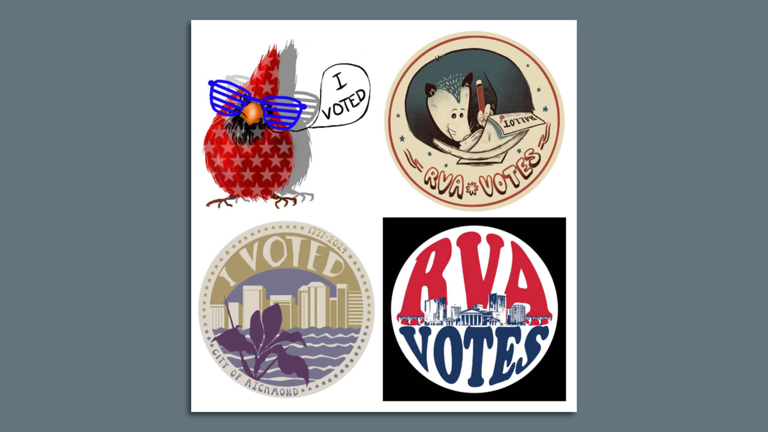 Vote for Richmond's new "I voted" stickers ahead of the 2024 presidential election