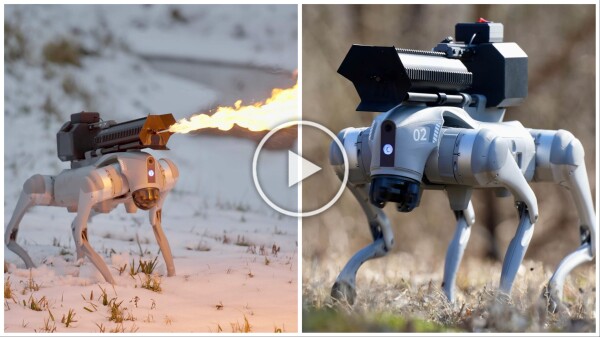 a la venta el thermonator, un perro de defensa robot con lanzallamas: este es el costo