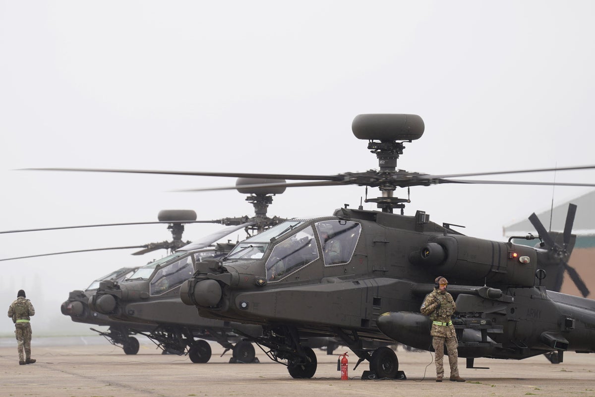 british army apache helicopters fly to finland for nato training exercise