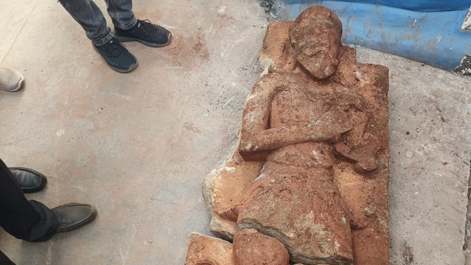 android, in goa’s capital, a historical artefact is discovered inside a dug-up pavement
