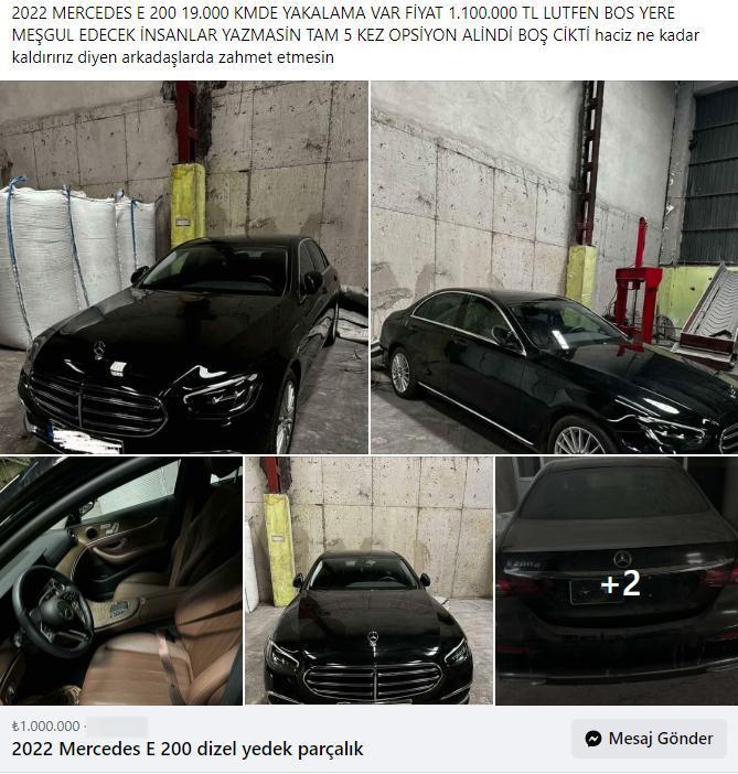 200 bin liraya lüks cip! evraksız yasadışı satış yapıyorlar... i̇şte sosyal medyada otomobil fiyatları