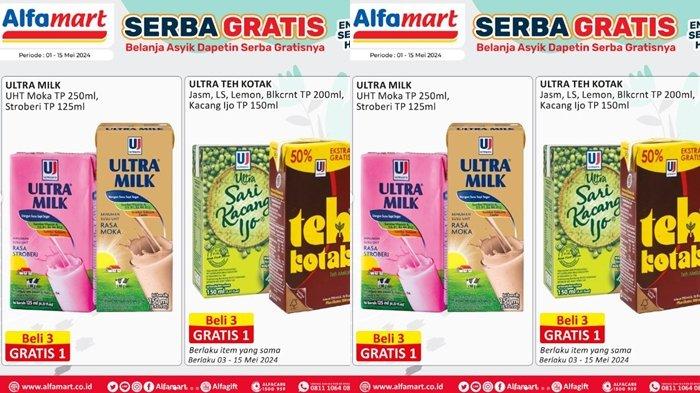 amazon, katalog promo alfamart hari ini 2 mei 2024,susu ultra,sari kacang hijau,teh kotak beli 3 gratis 1