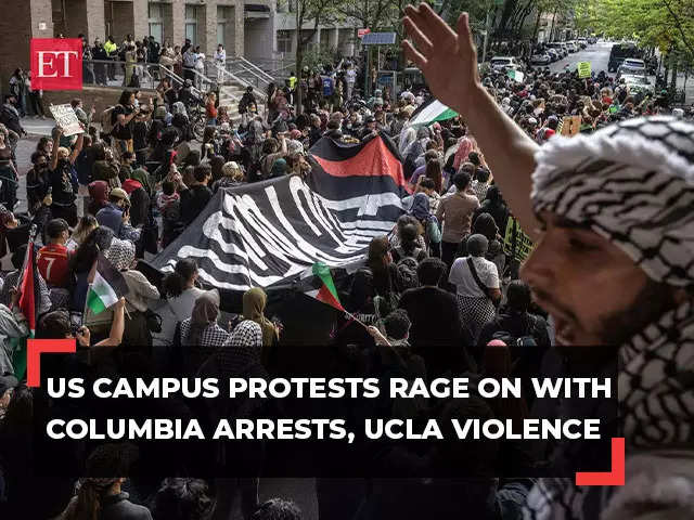 US Campus Protests Rage On With Columbia Arrests, UCLA Violence; White ...