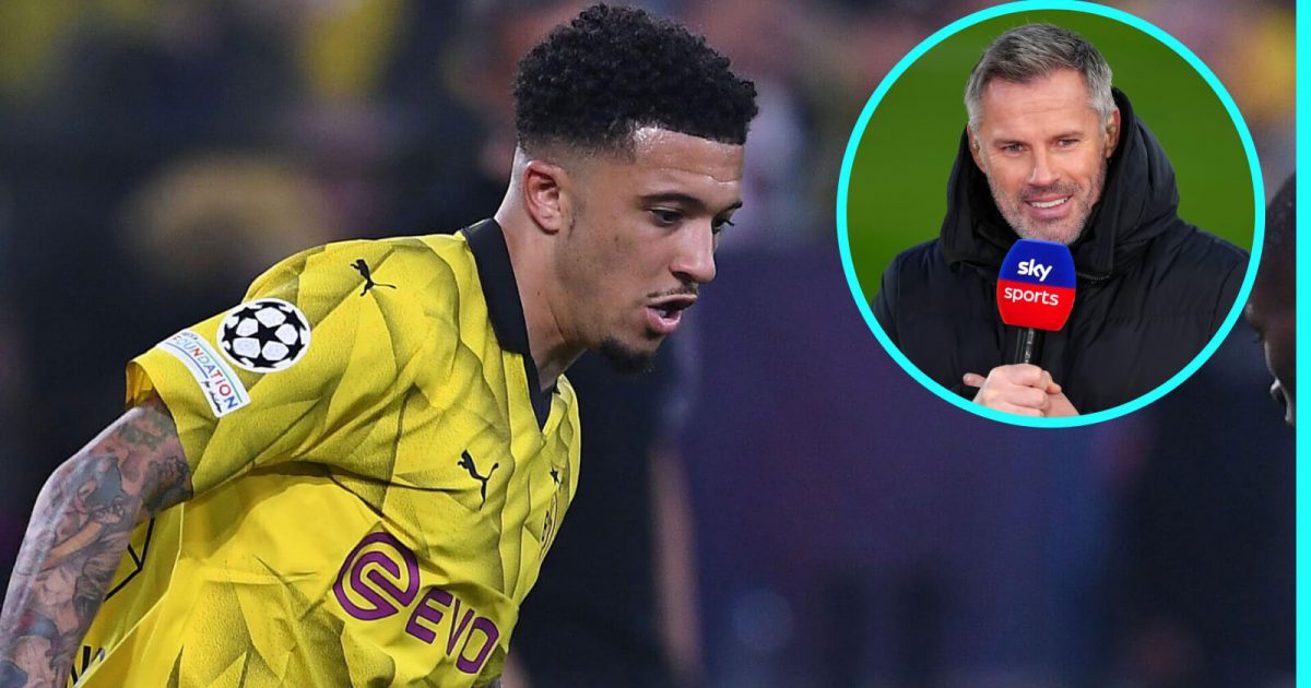 sancho responds to man utd return, england recall questions in interview with eight-pints carragher