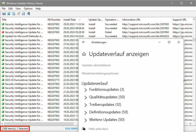windows, microsoft, windows 10: so lassen sich wirklich alle am pc installierten updates anzeigen