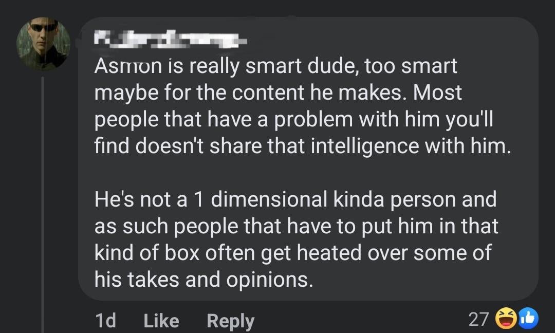 He's not one-dimensional