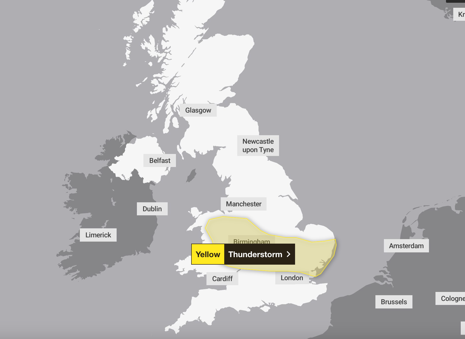 uk weather: new thunderstorm warning from met office after 35,000 lightning strikes overnight