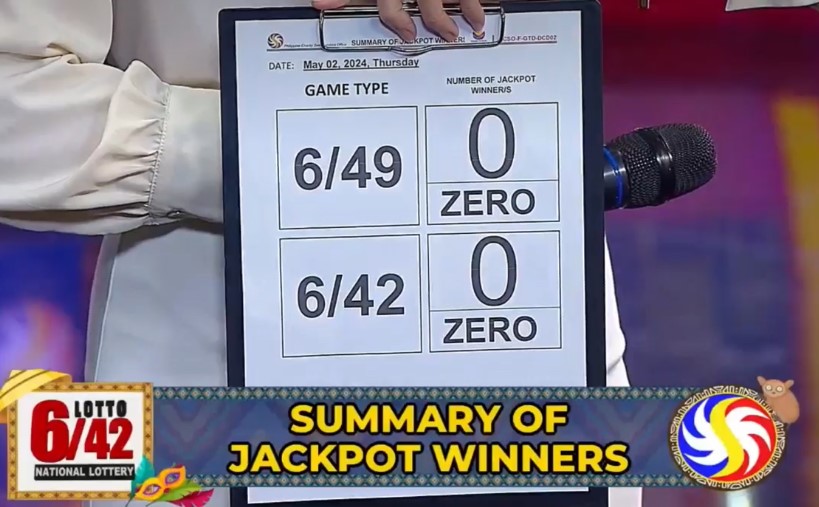 no winners of major lotto draws on thursday, may 2, 2024