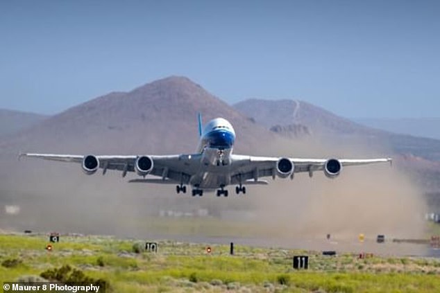 airbus a380 belonging to new airline that promises 'a return to the golden age of travel' touches down in glasgow, marking the first time the city has welcomed a superjumbo