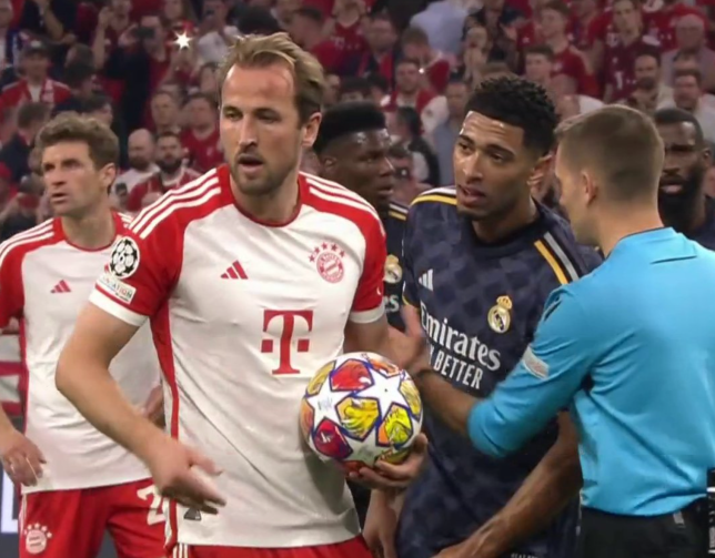 'lack of respect' - bellingham criticised for trying to put kane off bayern munich penalty