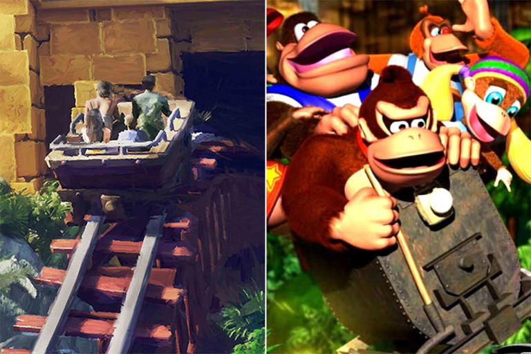 Nintendo's jaw-dropping “Donkey Kong ”roller“ ”coaster 'jumps' track ...