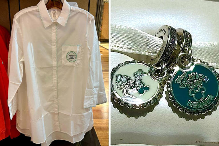 DVC Members at Walt Disney World have new merchandise options to choose from, including apparel, a Pandora charm, and a suitcase. DVC Long Sleeve Collared Shirt – $44.99 Found at Boutiki, the gift shop inside Disney’s Polynesian Village Resort, this white button-down shirt has a front and back design themed to Disney Vacation Club. The shirt is trimmed in a mint green and white striped pattern. Over the front pocket is embroidery work that says “Disney Vacation Club Member EST 1991 D.V.C.” That is surrounded by a circle of symbols for different DVC properties. Screen-printed on the back is a ... Read more
