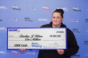woman wins $1 million scratch-off lottery prize twice, less than 10 weeks apart