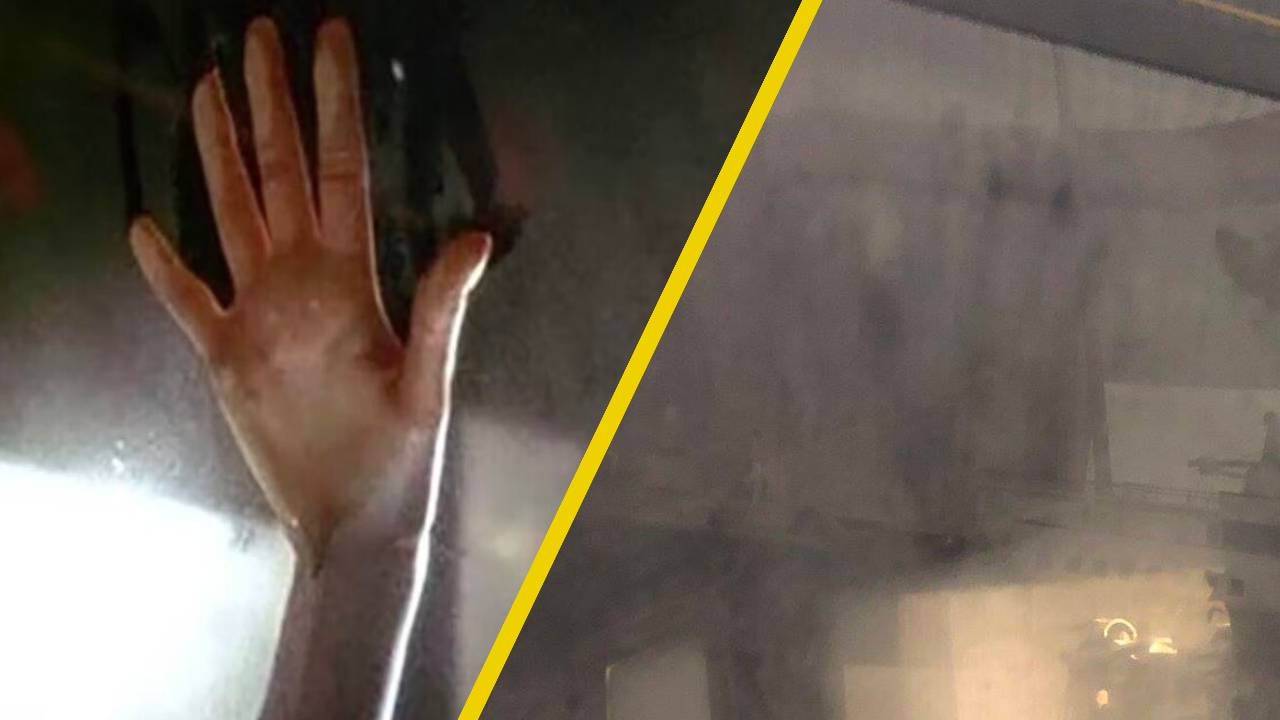 26 años después, la mano de rose todavía está marcada en la ventana del auto del titanic