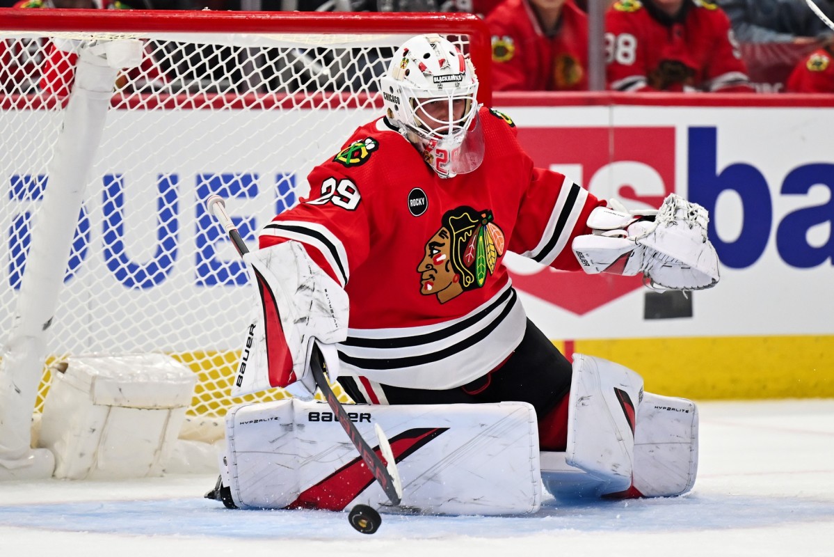 blackhawks top goalie prospect drew commesso comes through in ahl playoffs