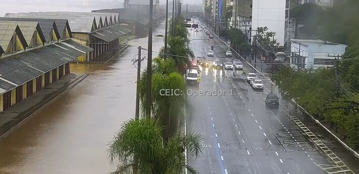 porto alegre: rio guaíba transborda e defesa civil alerta sobre risco de inundações