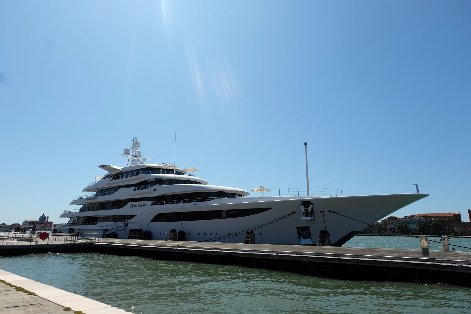 <p><span>The Royal Romance is a 92-meter or roughly 300-foot vessel that the Dutch shipbuilder Feadship called a “pure custom creation.” The yacht was built back in 2015 and can host upwards of 14 guests and 21 crewmembers in 7 staterooms. </span></p> <p>Photo Credit: Wiki Commons By Kasa Fue, Own Work, CC BY-SA 4.0</p>