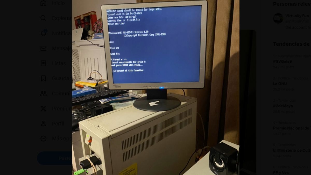 microsoft, regreso al pasado: consiguen instalar ms-dos 4 en un ibm ps/2 de 1987