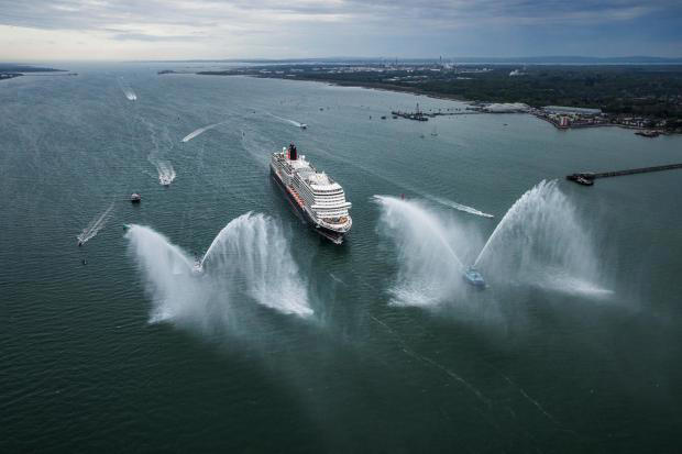Queen Anne arriving in Southampton (Image: Chris Ison)