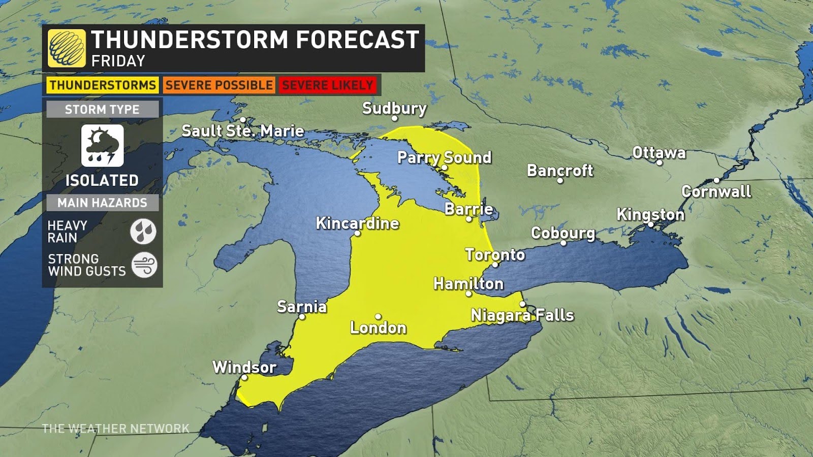 showers, thunderstorm risk rain on southern ontario's weekend parade