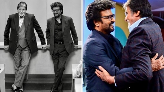 Rajinikanth Hugs Amitabh Bachchan: See New Pics From Sets Of Vettaiyan