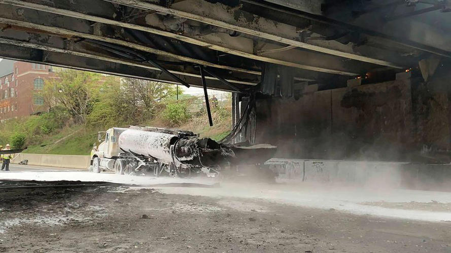 Part of busy I-95 corridor in Connecticut will be closed at least through the weekend after a gas tanker fire
