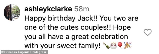 princess eugenie pays tribute to jack brooksbank on his birthday