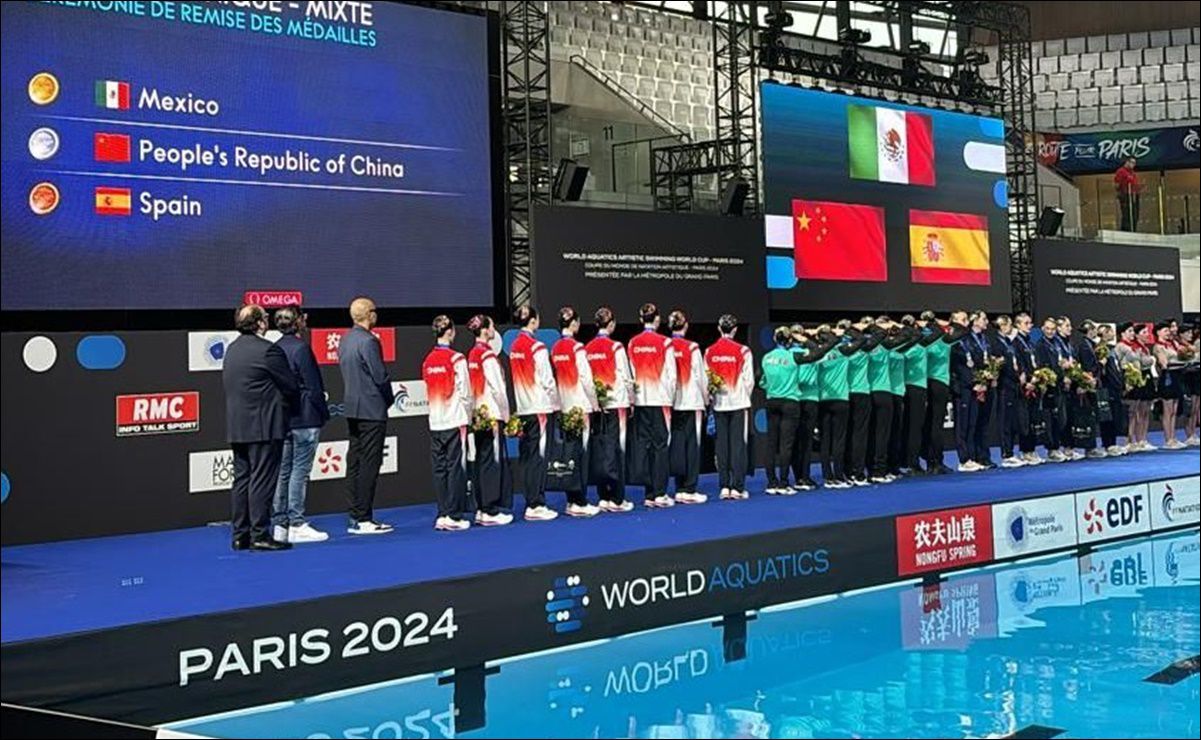 méxico gana medalla de oro en la copa del mundo de natación artística