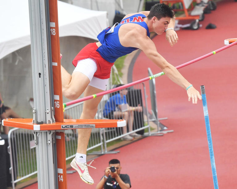2024 UIL State Track GregoryPortland's Ryder Harrison earns silver in
