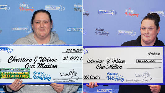 Massachusetts woman wins second $1M lottery prize in span of 10 weeks<br><br>