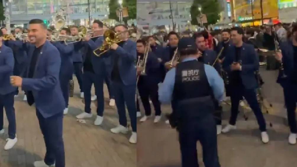 la banda ''el recodo'' ofreció un concierto en las calles de japón, la policía los detuvo