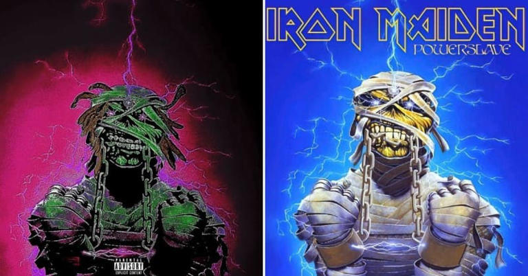 OsamaSon claims he's being sued by Iron Maiden over a cover art dispute.OsamaSon/Atlantic Records/Iron Maiden/EMI