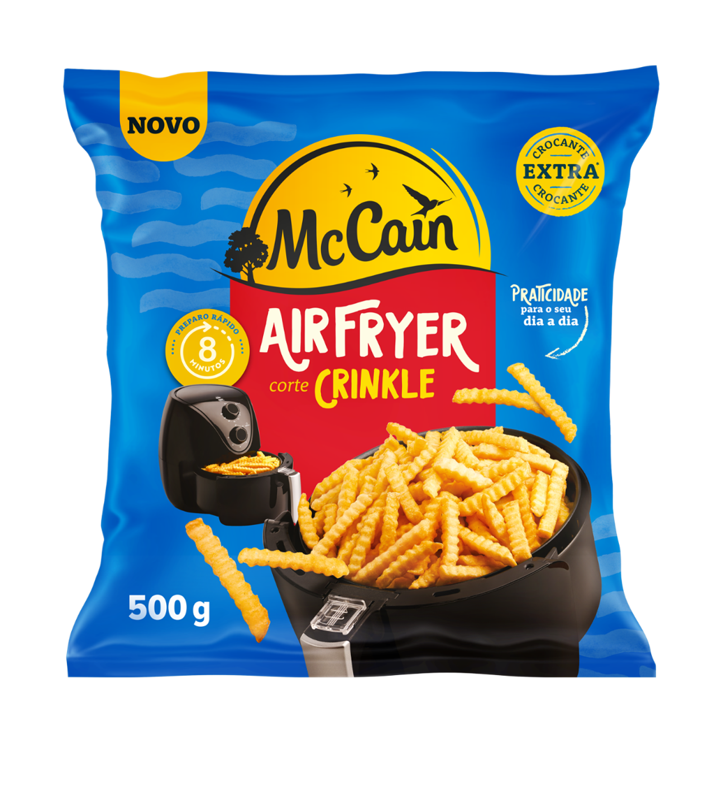 mccain amplia sua linha de produtos para airfryer e apresenta nova batata: a mccain airfryer crinkle