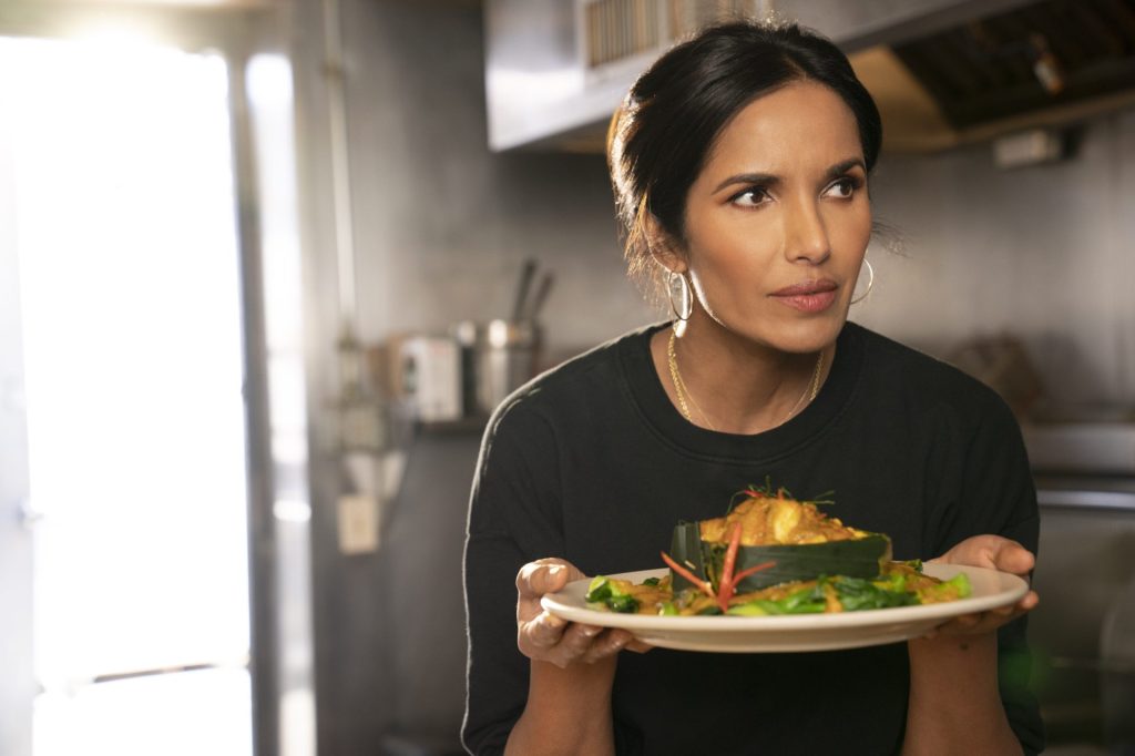 padma lakshmi on designing gold house's gold gala menu and wanting to show the diversity of indian food