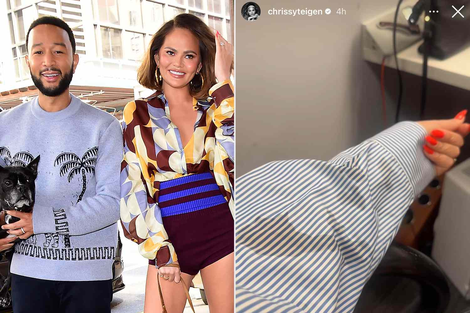 Chrissy Teigen Expertly Handles Wardrobe Malfunction After John Legend ...