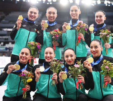 equipo de mexicano de natación artística gana oro en la copa del mundo