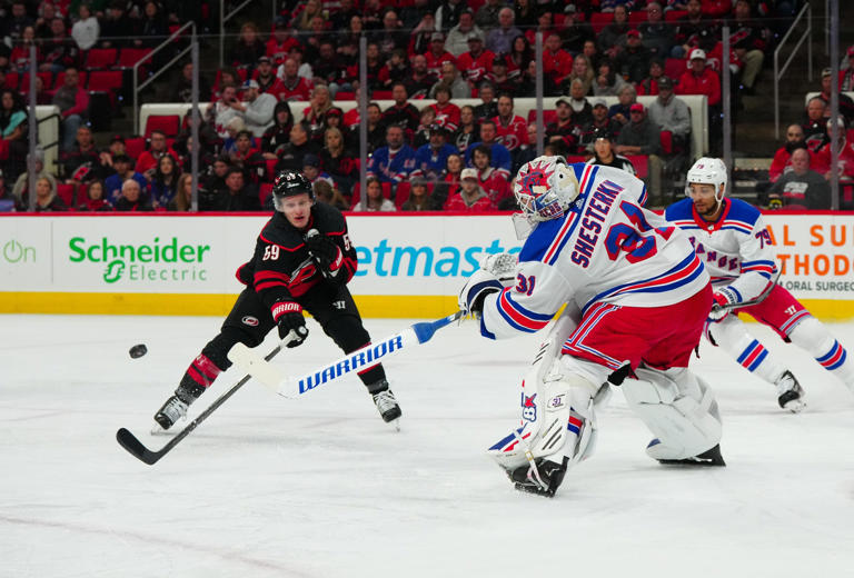 The New York Rangers and Carolina Hurricanes square off in the second round of the playoffs.