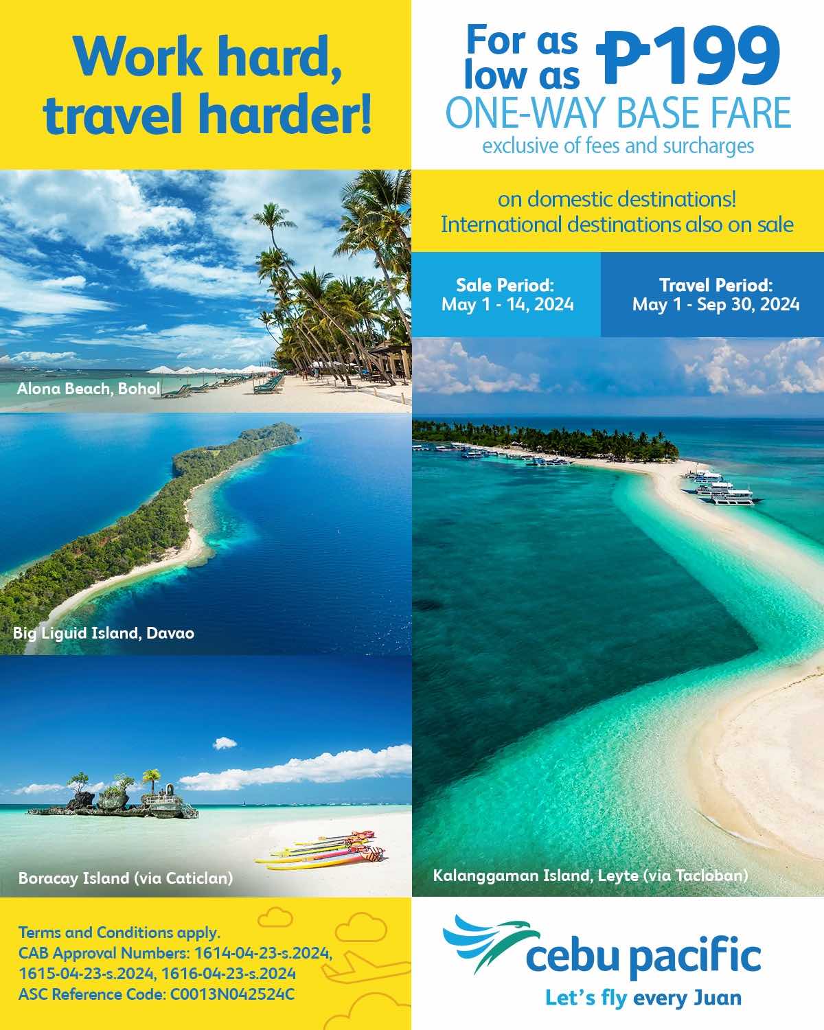 cebu pacific offers p199 one-way base fares until may 14