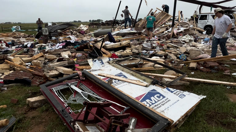 ‘They were whirled around inside’: Hawley family of 4 survives tornado