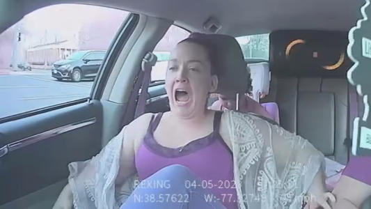 Dashcam video shows terror on woman