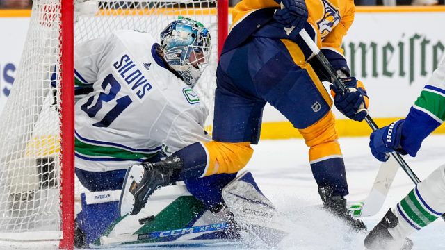 arturs silovs becomes youngest goalie in canucks history to record playoff shutout