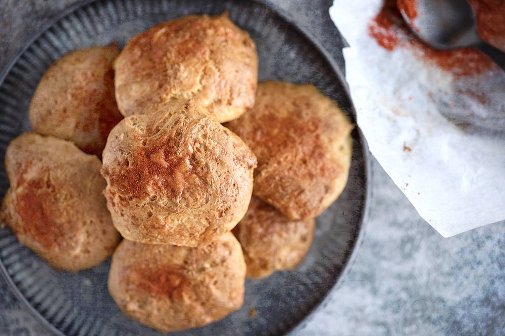for something light yet decadent, try these savoury 'gougères' with aged cheddar and smoked paprika