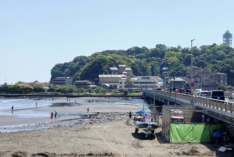 藤沢・江ノ島で「トンボロ」シーズン始まる 9月まで新月＆満月の干潮時のみ出現