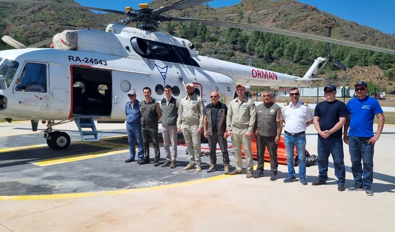 muğla’da ilk yangın helikopteri göreve başladı